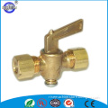 female thread hydraulic jacketed brass plug valve with long steel handle
